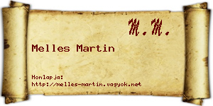 Melles Martin névjegykártya